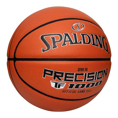 Spalding Precision TF-1000 Indoor Game Basketballs, Dry Grip Microfiber Composite Cushioned Cover, High School Approved