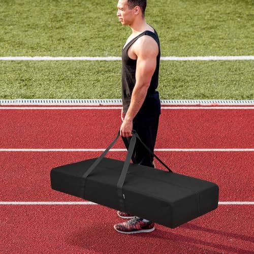 Storage Bag, Water Proof Oxford Fabric Block Track Field with Carry Bag 2 Zip Carry with Adjustable Straps, Handle Duffel for Athletics Plastic Runway Cinder