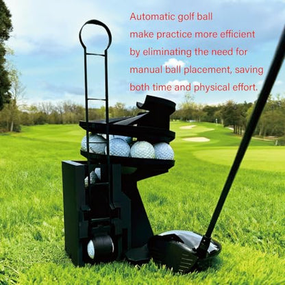 Golf Ball Dispenser, Automatic Golf Ball Tee Up Machine – Range Reload Golf Ball Dispenser & Golf Simulator Accessories, No Electricity Required for Driving Range & Home Use