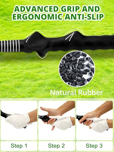 Retractable Golf Swing Trainer with Arm Band - Click Stick Golf Training Aid, Right/Left -Handed Golf Swing Practice Stick for Chipping & Hitting, Portable Indoor Outdoor Golf Practice Stick - style: Right-Handed Golf Swing Trainer