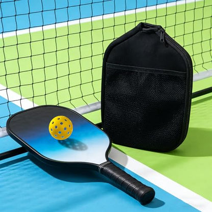 Pickleball Paddle Cover, 9 X 12 Inches Universal Case Size Zippered Racket Sleeve Storage Bag Compatible with Most Standard and Elongated Pickball Paddles