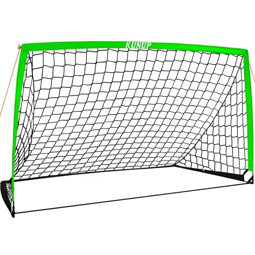 5×3 6x4 9x5 FT Portable Kids Soccer Goal for Backyard, Foldable Soccer Practice Net with Carrying Bag for Toddler Youth Adult Pop Up Soccer Training Equipment Indoor and Outdoor Sports Game - color: Green, style: 9x5FT