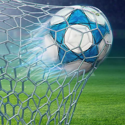 Soccer Ball Size 3,4,5 Soft PU for Practice Training Gift Boys Girls Kid Come with Pump and Needle - color: Blue, style: Size 3