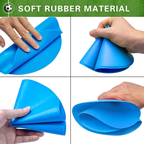 Spot Markers Rubber Floor Dots 9inch Non Slip Agility Dots Flat Cones for Kids Sports Soccer Basketball Training, Social Distancing, Preschool Kindergarten Classroom - style: 18Pcs Blue