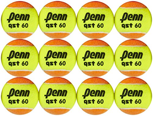 Penn QST 60 Orange Tennis Balls, 12 Ball Mesh Bag