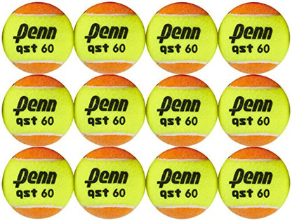 Penn QST 60 Orange Tennis Balls, 12 Ball Mesh Bag