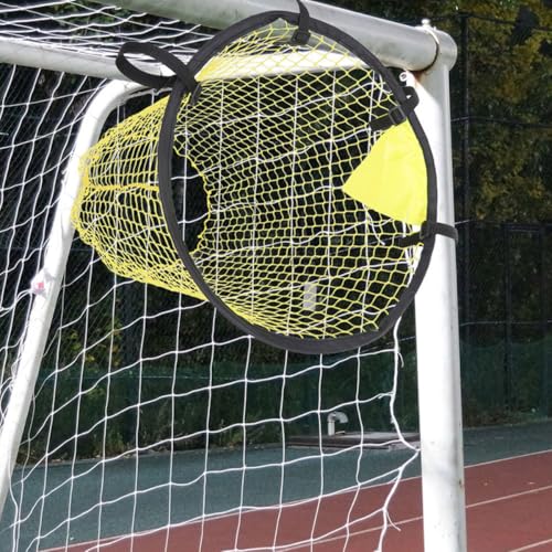 2pcs Football Kicking Nets Soccer Goal Target Nets for Youth Training Practice Equipment Backyard and Indoor Accuracy Shooting Drill Yellow