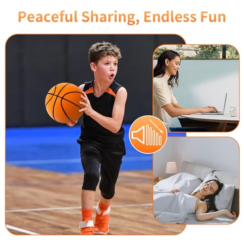 Silent Basketball Size 7 (29.5") 2026 New Dribble Dream Silent Basketball, Grooved Airless Foam Technology for Soundless for Foam Indoor Training Ball for Various Indoor Activities