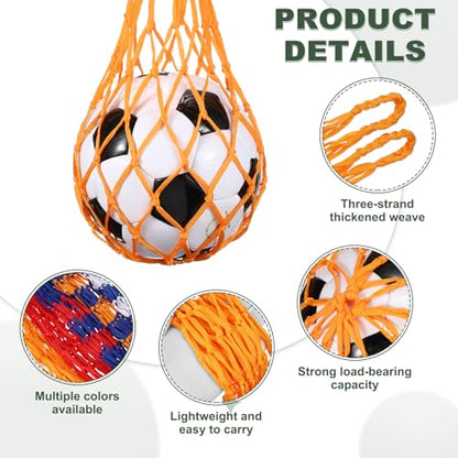 uxcell Basketball Net Bags, Nylon Soccer Ball Holder Portable Multifunctional Single Ball Mesh Net Bag for Storage Basketball Soccer Rugby Balls - color: Yellow