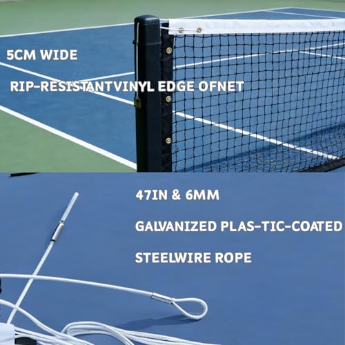 Professional Tennis Net 42ft x 3.5ft Single Layer | Heavy Duty Court Replacement with 6mm Cable & Complete Kit | UV/Waterproof, Value-Priced for Court Builders & Schools