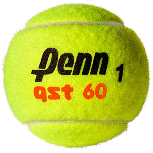 Penn QST 60 Tennis Balls - Youth Felt Orange Dot Tennis Balls for Beginners - 1 Can, 3 Balls