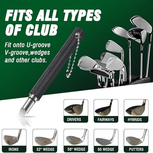Golf Club Cleaner Brush Kit, Golf Groove Scrubber with Retractable Clip/Golf Groove Sharpener/Golf Towel/Brush Head, 4Oz Squeeze Bottle for Cleaning with Nylon Bristles, Golf Accessories for Men Women - style: CLEANER KIT