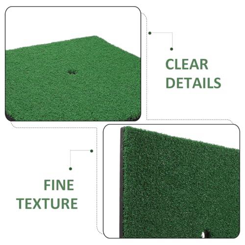 Indoor Golf Practice Mat Portable Swing Training Pad Artificial Turf Hitting Mat for Beginners and Professionals 11.81X11.81 Inches