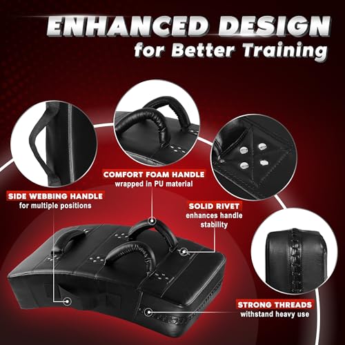 Yes4All Blocking Pad, Solid Rivets & Durable Leather Shield Pads, American Football. Basketball Training Equipment, Football Blocking Pads - Ideal for Martial Arts, Contact Drills, Sparring, Karate - color: Blocking Pad - 1PCS