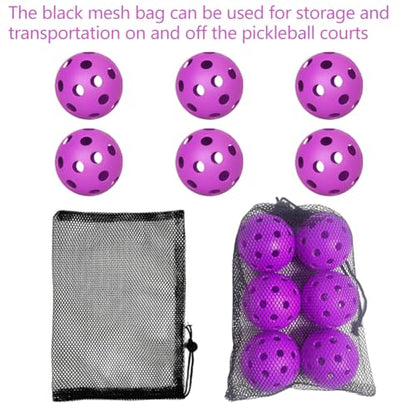 6 Pack Sports Outdoor Pickleballs - 40 Pickleball Balls - USA Pickleball Balls (USAPA) Approved - Official US Open Ball - color: Purple, style: 6 - Pack