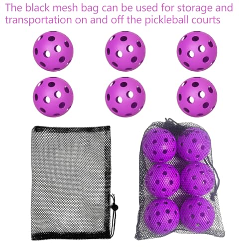 6 Pack Sports Outdoor Pickleballs - 40 Pickleball Balls - USA Pickleball Balls (USAPA) Approved - Official US Open Ball - color: Purple, style: 12 - Pack