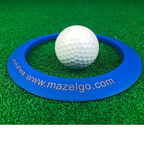 MAZEL Golf Putting Cup/Ring for Training Aid Indoor & Outdoor - All-Direction Practice Hole Putting Accuracy Trainer - color: Blue Ring
