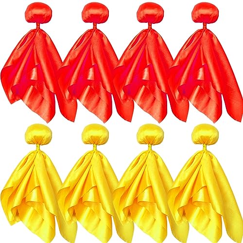 8 Pcs Penalty Flag Football Flags, Challenge Flag, for Referee, Lacrosse, Sports Fan for Football Games Party Accessory Referee Game Party(4 Red, 4 Yellow) - color: 4 Red & 4 Yellow