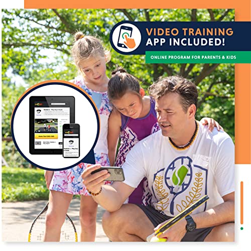 Kids Tennis Racket with Training Videos – Aluminum Youth Tennis Racket with Neoprene Handle for Children Age 5-12 – Learn Faster and Play Better by Street Tennis Club - color: Boys, size: 17