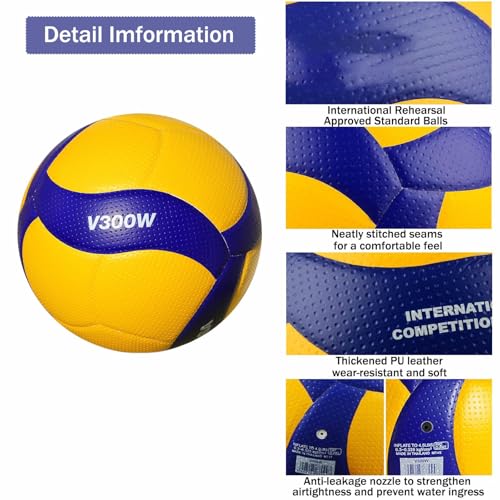 iFCOW Beach Volleyball - Official Size 5 Indoor/Outdoor Volleyball for Teens & Adults