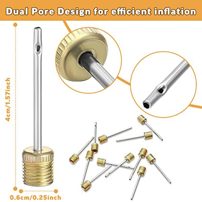 WILLBOND 100 Pack Basketball Pump Needles Ball Inflation Air Pump Needles with Storage Box for Sports Balls, Football Basketball Soccer and Volleyball - color: Gold