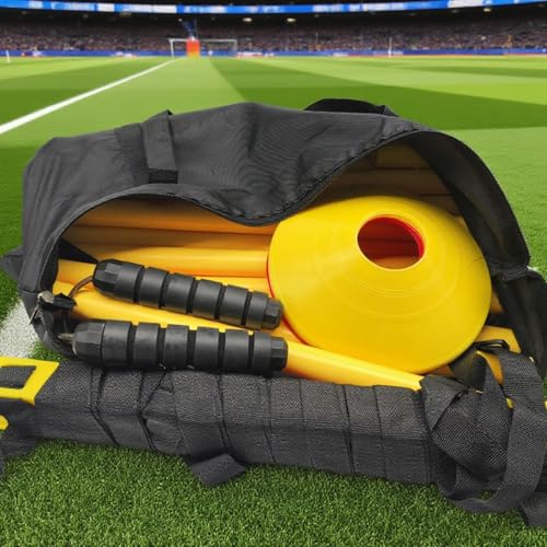 Agility Speed Training Equipment Set, 20ft Speed Ladder, 6 Coaching Sticks Poles, 12 Soccer Cones, Jump Rope, Soccer Football Basketball Sport Training Set