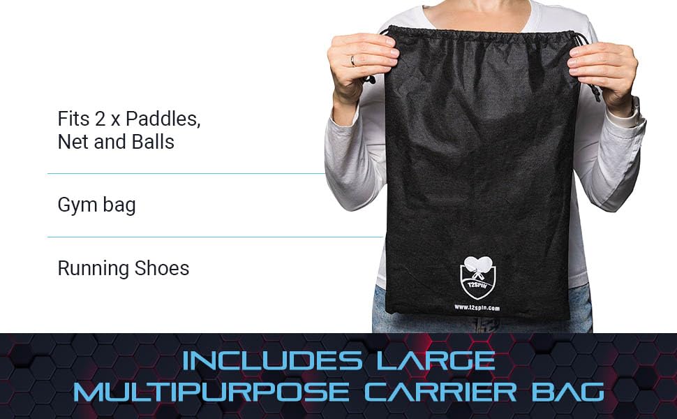 Premium Retractable Ping Pong Net for Any Table - Portable Table Tennis Net -Ping Pong Net with Clamps -Table Tennis Accessories - Comes with Large Storage Bag
