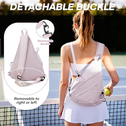 Pickleball Bag for Women Men, Crossbody Sling Bags Pickleball Paddle Bag Should Chest Bags Backpack - color: Purple