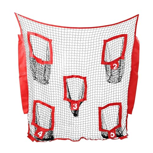 Football Replacement Net, 6.9x6.9ft Training Throwing Target Practice Net with Target Bags, Polyester Dense Mesh for Accuracy Passing, Tool Free 5 Min Setup