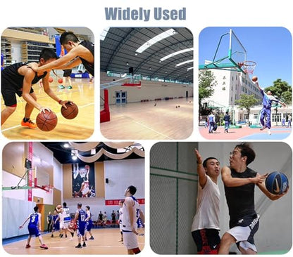 Basketball Shooting Machine Hanging Basketball Shooting Trainer for Hoop, Indoor Outdoor Basketball Return System,180 Degree Rotatable Chute