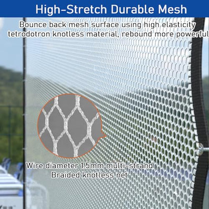 Tennis Rebounder Net, Tennis Net, 9.5 x 7Ft Rebound Practice Wall for Tennis Racquet Sports Ball Pickleball, Tennis Backboard Net for Tennis Court Backyard Outdoor Training