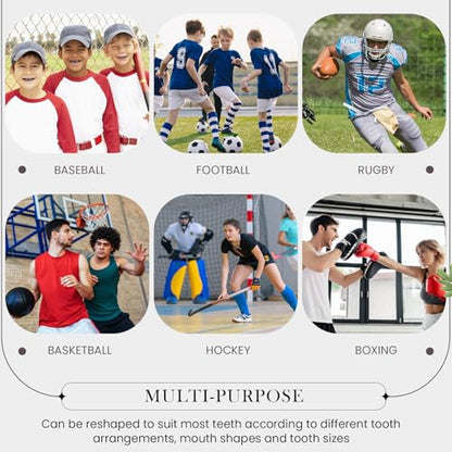 Yaomiao 2 Pcs Mouth Guards Christian Teeth Guards Sport Game Guard & Case Religious MouthGuard Soccer Football Basketball Baseball Wrestling Lacrosse Rugby Boxing Taekwondo - size: Adult, style: Black & Mom