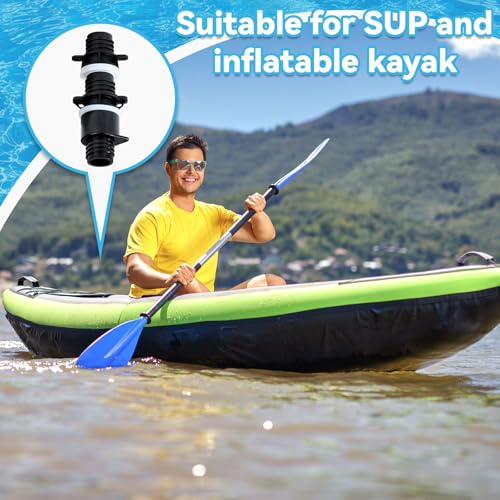 Paddle Board Pump Adapter Set Universal Sup Pump Adaptor Hose with 7 Air Valve Nozzles Boat Air Compressor Valve Converter Swivel Threaded Connector Kits for Inflatable Paddleboard Boat Tent Kayak