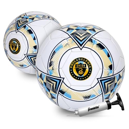 Franklin Sports Official MLS Team Soccer Balls - Official Size 5 Soccer Balls - Regulation Size + Weight Soccer Ball for Kids + Adults - Boys + Girls Soccer Ball - Air Pump Included