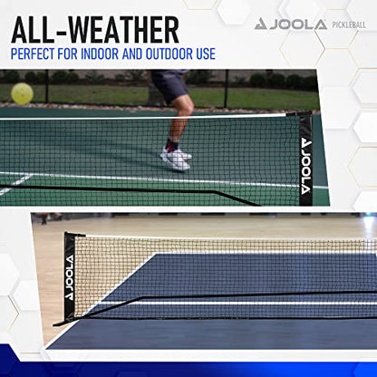 JOOLA Elemental Pickleball Net - Regulation Height 36" Posts & 34" Center, USAPA Recommended 22' Length - Steel Frame & Durable Net, Portable Pickleball Net Includes Carry Bag, Quick & Easy Assembly