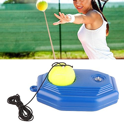 Tennis Ball Trainer, Portable with Sand Weight Valve for Stable Support, Tennis Practice Base, Elastic Rope for Drills, for Beginners, Tennis Pros, Home Courts, Outdoor Training, B