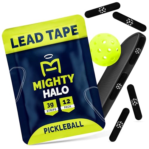 Lead Tape for Pickleball Paddles | Pre-Cut 3g Strips | Plastic-Coated, High-Performance Adhesive Weights - size: 12 Strips (Single Pack)