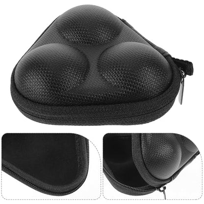 Table Tennis Ball Storage Case 3-ball Mini Organizer Bag Black Portable Ping Pong Ball Holder for Indoor Outdoor Sports