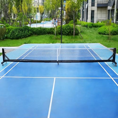 USAPA/IFP Portable Pickleball Net with Wheels-Heavy-Duty 75mm Aluminum Rust-Resistant Professional Net System for Commercial Court, Backyard, Driveway & Tournament Play