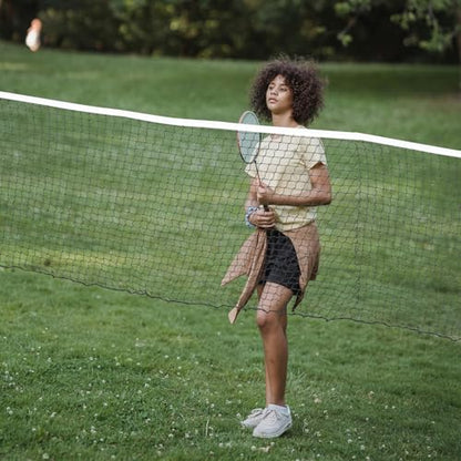 KESYOO Portable Badminton Net 6.1M Standard Obsidian Edge for Sports Training, Outdoor Games and Competition, Versatile Accessory for Pickleball and Fitness