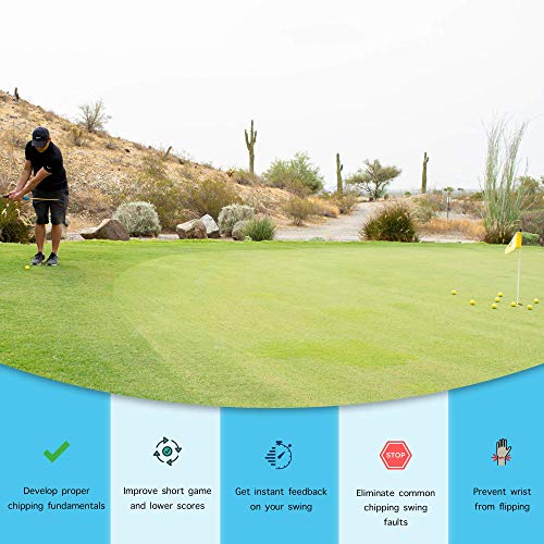 Lag Shot Golf Training Aid | Lag Stick Golf Swing Trainer Provides Instant Feedback On Chip Shot Faults | Rotation and Golf Wrist Hinge Trainer Fits Mens, Womens, Kids/Junior Clubs