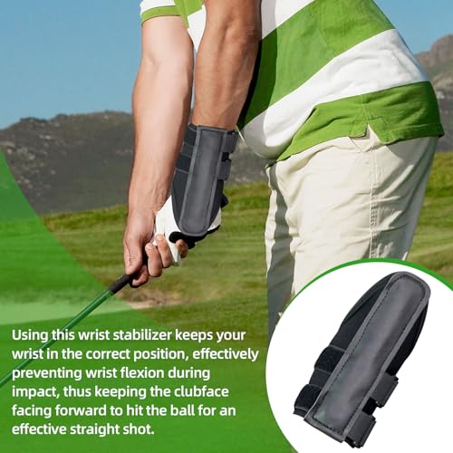Golf Wrist Brace Training Aid for Beginners,Wrist Trainer for Golf Swing Practice,Adjustable Wrist Support Brace to Correct Prevent Wrists Flipping and Joint Injuries