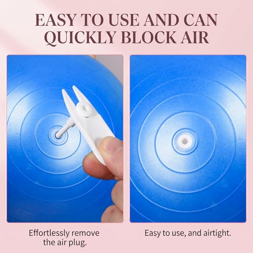 Thinp 8 Yoga Ball Replacement Plug with 2 Remover Tools, Pilates Ball Air Stopper Plugs Kit for Exercise Balls Yoga Balls Air Plug Pin