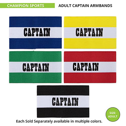 Champion Sports Soccer Captain's Arm Band - Yellow/White - One size