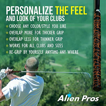 Alien Pros Golf Grip Wrapping Tapes - Innovative Golf Club Grip Solution - Enjoy a Fresh New Grip Feel in Less Than 1 Minute - style: 3-Pack Southern Stars