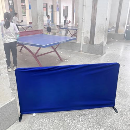 The Movable Ping Pong Ball Baffle,Table Tennis Baffle with Oxford Cloth, Field Fence Surround Block for Quicker Ball Pick Up, Lightweight Court Barrier，（Blue，Set of 1） - size: Set of 1
