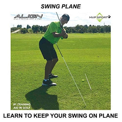 MVP Sport Golf Alignment Rods (MorodZ) Training Aid 2-Pack (Lime)
