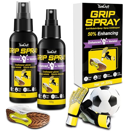Grip Spray, 7oz Basketball Shoe Grip Spray, Anti-Slip Traction Enhancer with Long-Lasting Performance, Grip Power and Balance Control for Basketball Soles, Goalkeeper Gloves, Golf, Various Rackets