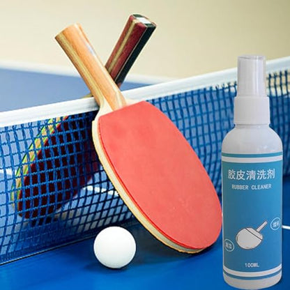 Pong Paddle Rubber Cleaner - 100ml Racket Care Agent with Sponge,Cleans Dust, Oil Stains, Sweat from The Rubber to Maintain Its Good Grip and Elasticity