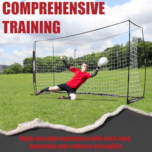 BaseGoal Soccer Goal,Soccer Net,Soccer Goals for Backyard,with Bow Frame,Collapsible Metal Base and Agility Ladder